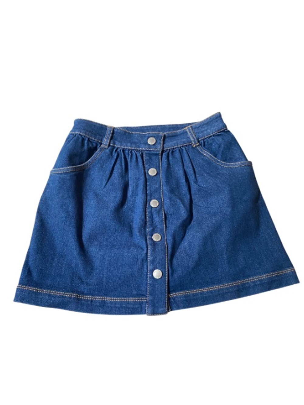 Janie and Jack Dark Blue Button-Front Denim Skirt NWT Size 7